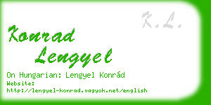 konrad lengyel business card